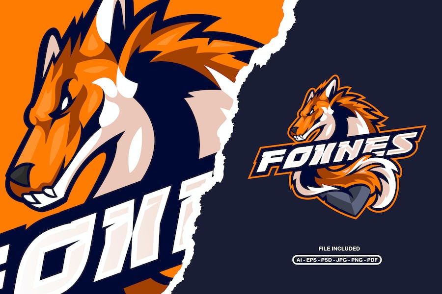 Premium Foxnes Esport Logo Template  Free Download