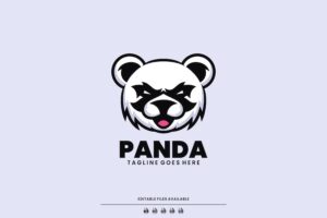 Banner image of Premium Panda Simple Mascot Logo Template  Free Download