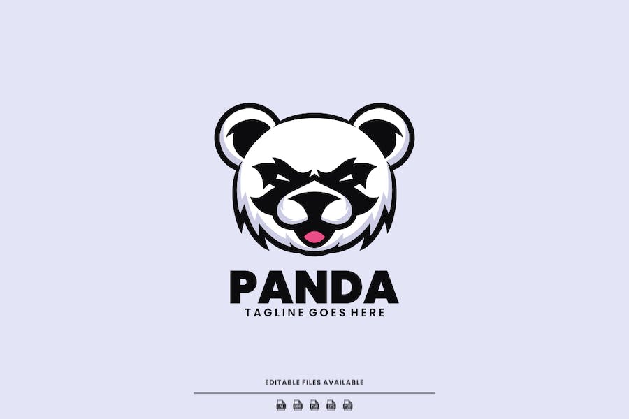 Premium Panda Simple Mascot Logo Template  Free Download