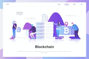 Banner image of Premium Blockchain Flat Concept  Free Download