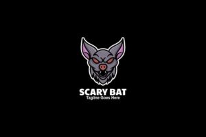 Banner image of Premium Scary Bat Simple Mascot Logo  Free Download