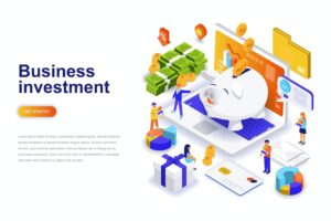 Banner image of Premium Investment Isometric Concept  Free Download