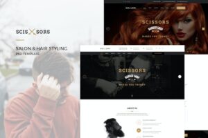 Banner image of Premium Scissors Salon Hair Styling PSD Template  Free Download