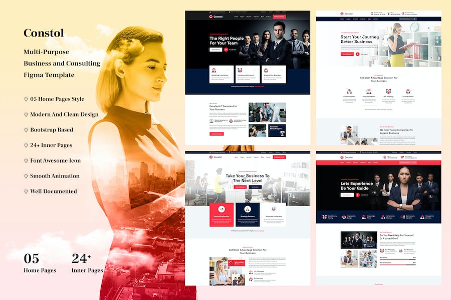 Premium Business and Consultation Figma Template  Free Download
