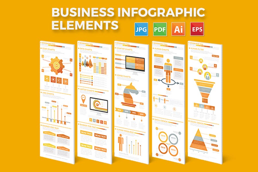 Premium Business Infographics Elements  Free Download