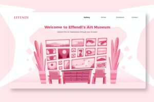 Banner image of Premium Art Museum Banner Landing Page  Free Download