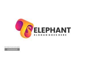 Banner image of Premium Elephant Gradient Colorful Logo  Free Download