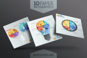 Banner image of Premium 10 Paper Infographics  Free Download