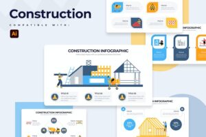 Banner image of Premium Business Construction Illustrator Infographics  Free Download