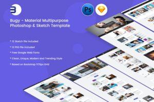 Banner image of Premium Buggy Material Blog PSD Sketch Template  Free Download