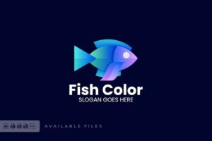 Banner image of Premium Fish Gradient Colorful Logo  Free Download