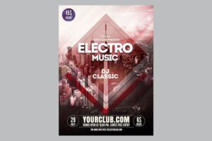 Banner image of Premium Electro Music Flyer/Poster  Free Download