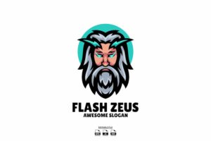 Banner image of Premium Zeus Head Mascot Logo Design  Free Download
