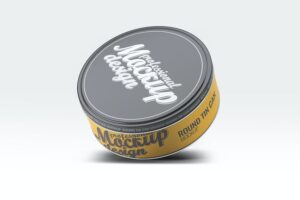Banner image of Premium Round Tin Can Mock Up  Free Download