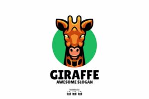 Banner image of Premium Giraffe Head Mascot Logo Design  Free Download