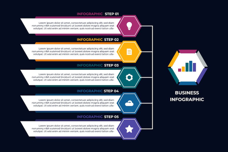 Premium Business List Infographic Presentation Template  Free Download