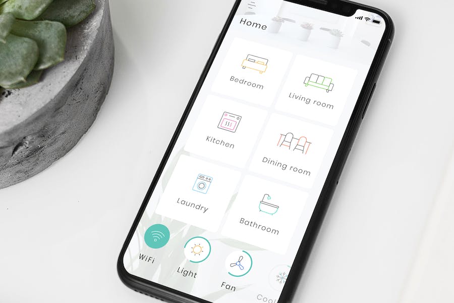 Premium Smart Home Dashboard Light Mobile UI  Free Download