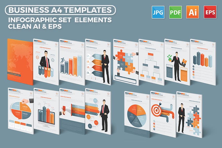 Premium Business Infographics Elements Design  Free Download