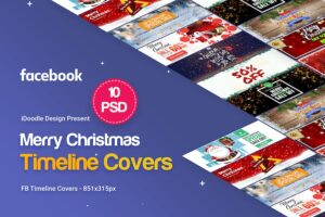Banner image of Premium Merry Christmas Timeline Covers  Free Download