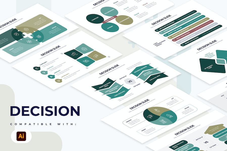 Premium Business Decision Illustrator Infographics  Free Download