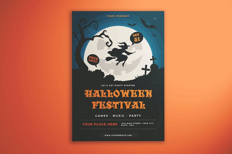 Premium Halloween Festival Flyer  Free Download