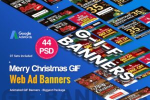 Banner image of Premium Animated GIF Merry Christmas Banners Ad 44 PSD  Free Download