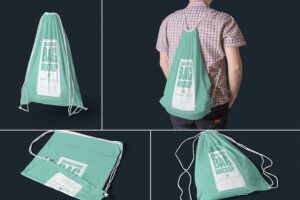 Banner image of Premium 4 Drawstring Bag Mockups  Free Download