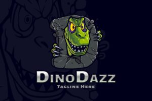 Banner image of Premium D Letter Dino Logo  Free Download