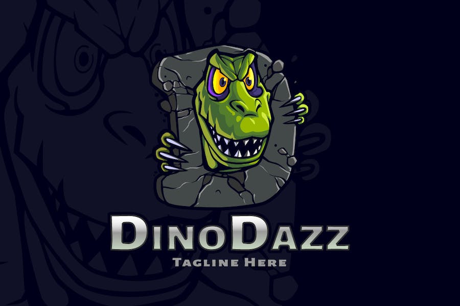 Premium D Letter Dino Logo  Free Download