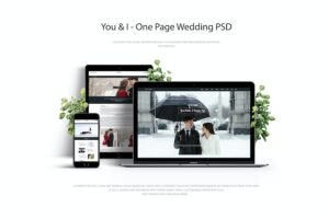 Banner image of Premium You & I - One Page Wedding PSD Template  Free Download