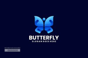 Banner image of Premium Butterfly Gradient Colorful Logo  Free Download