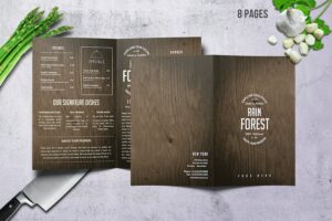 Banner image of Premium Rain Forest Bifold Menu A4 US Letter  Free Download