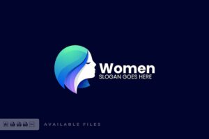 Banner image of Premium Women Gradient Colorful Logo  Free Download