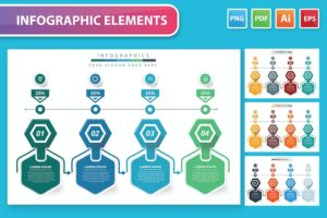 Banner image of Premium 4 Step Infographics  Free Download