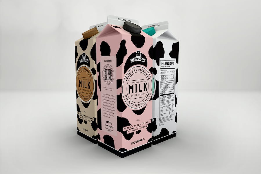 Premium Boxed Drinks Liquid Packaging Mockups  Free Download