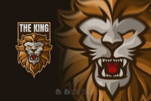 Banner image of Premium Lion King Mascot Logo  Free Download