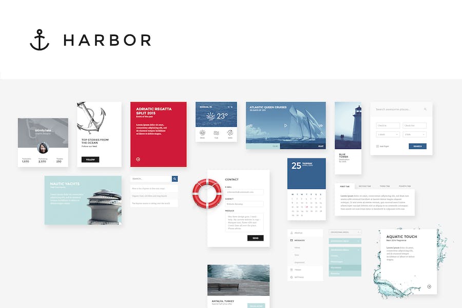 Premium Harbor UI Kit  Free Download