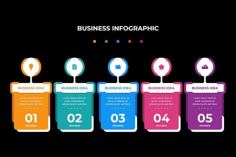 Premium Business Progress Company Infographic Template  Free Download