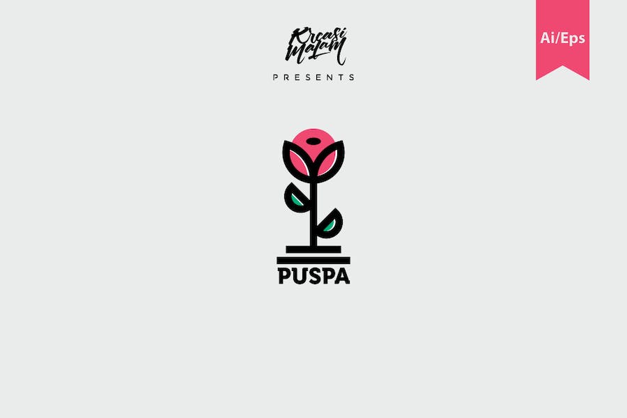 Premium Puspa Logo Template  Free Download