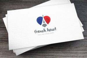 Banner image of Premium French Heart Letter A Logo Template  Free Download