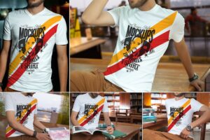 Banner image of Premium V-Neck T-Shirt Mockups  Free Download