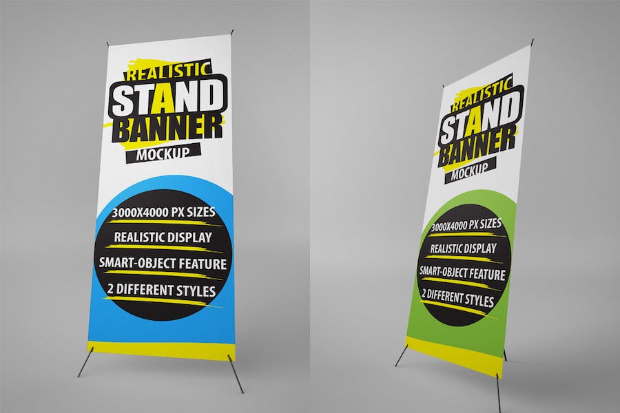Premium Stand Banner Mockups  Free Download