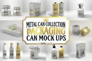 Banner image of Premium Vol 3 Metal Can Mockup Collection  Free Download