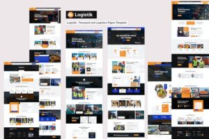 Banner image of Premium Logistik: Transport and Logistics Figma Template  Free Download