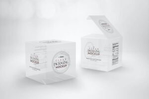Banner image of Premium Clear Lock Bottom Boxes Packaging Mockup  Free Download