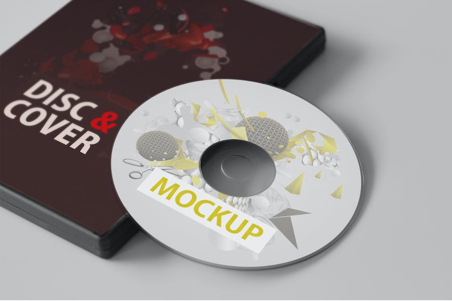 Premium CD/DVD Disc Cover Mockups  Free Download