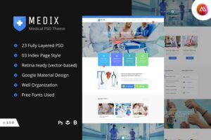 Banner image of Premium Medix Doctor and Health Care PSD Template  Free Download