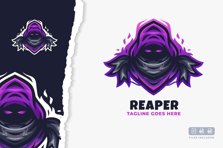 Premium Reaper Logo Template  Free Download