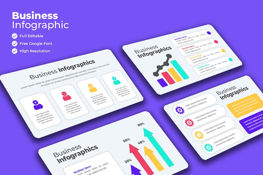Premium Business Infographics Set  Free Download