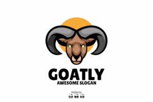 Banner image of Premium Goat Head Mascot Logo Design  Free Download